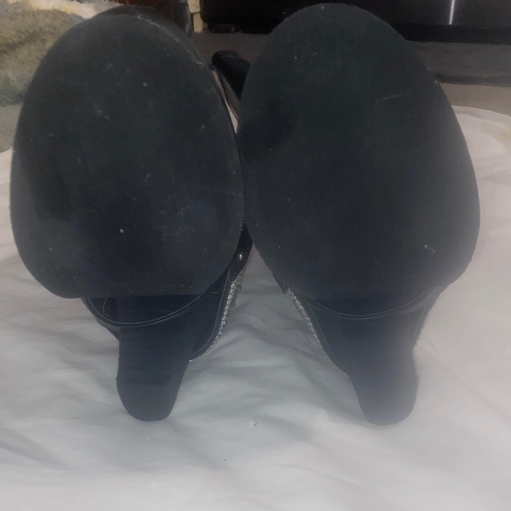 Black Studded Women's Boots - Picture 3 of 4
